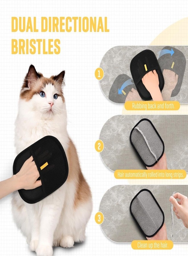 CUBIZ Pet Hair Removal Glove for Cats & Dogs, 2025 Newly Upgraded Five-Finger Electrostatic Pet Hair Gloves, Reusable Pet Hair Remover Tool for Clothing, Couch, Carpet, Cat Grooming Gloves - Image 3