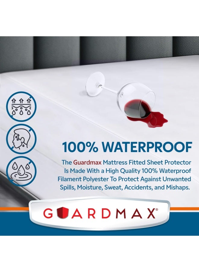 Guardmax Fitted Waterproof Mattress Protector - Hypoallergenic Cover  Noiseless And Breathable - King Size  78X80  - Skirt Stretches To 18  - Image 3