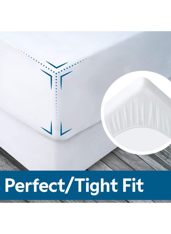 Guardmax Fitted Waterproof Mattress Protector - Hypoallergenic Cover  Noiseless And Breathable - King Size  78X80  - Skirt Stretches To 18  - Image 4