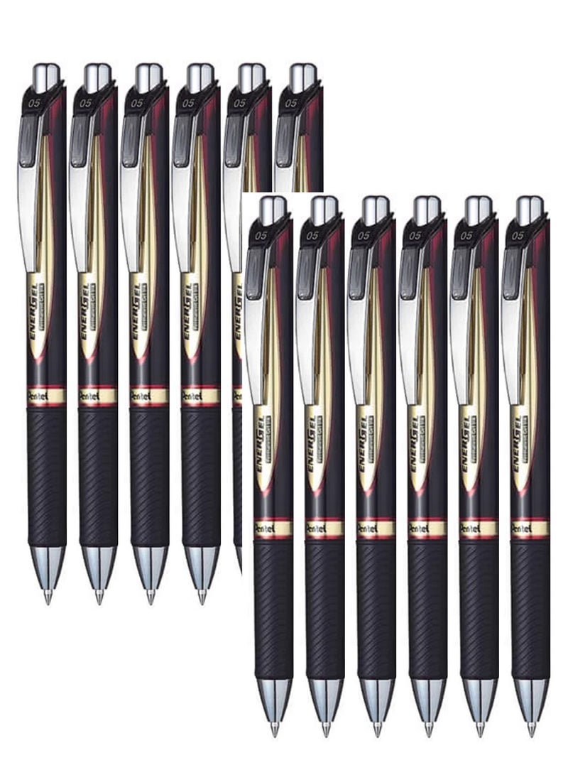 Pentel 12-Piece Energel Infree Gel Ink Pen 0.5mm Tip Red Ink - Image 1