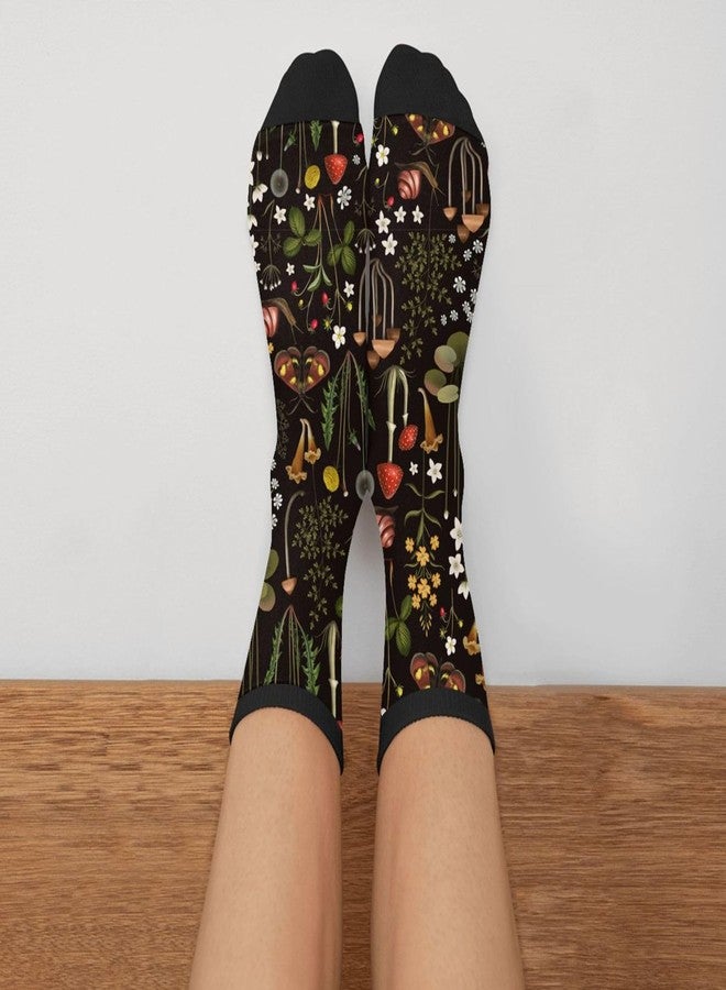 ياتيه جوارب ياتيه المضحكة للجنسين بتصميم زهرة فطر الغابة، جوارب رسمية رائعة - Image 3