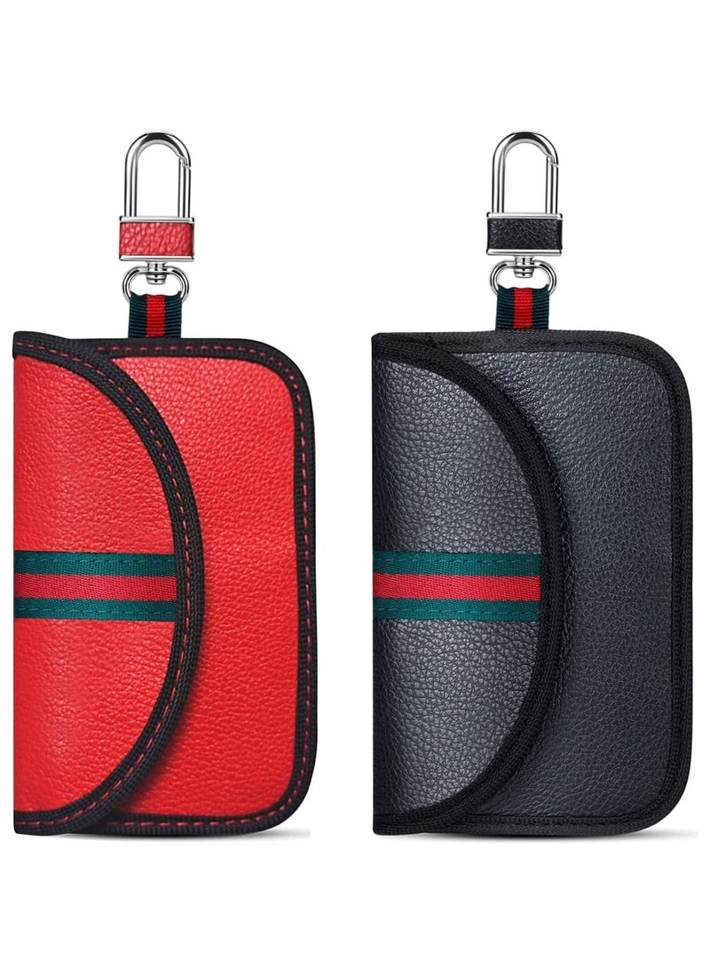 SOLARAE Faraday Pouch for Car Keys, 2 Pack Car Key Signal Blocking Pouch, Keyless Signal Blocking Key Case,RFID Anti-Theft Faraday Bag for Car Security, Anti-theft Signal Blocking Pouch car gift set - Image 1