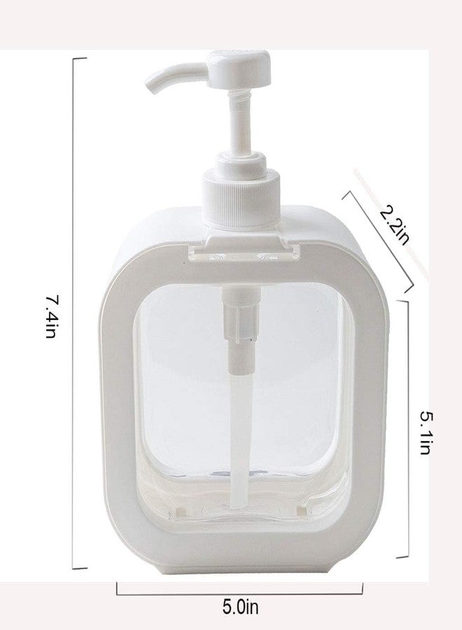 Gra8 Plastic Soap Dispenser Bottle for Bathroom Kitchen, Large Capacity 300ml Refillable Hand Wash, Shampoo, Lotion, Dish Detergent Bottle with Pump (2 PCS) - Image 2
