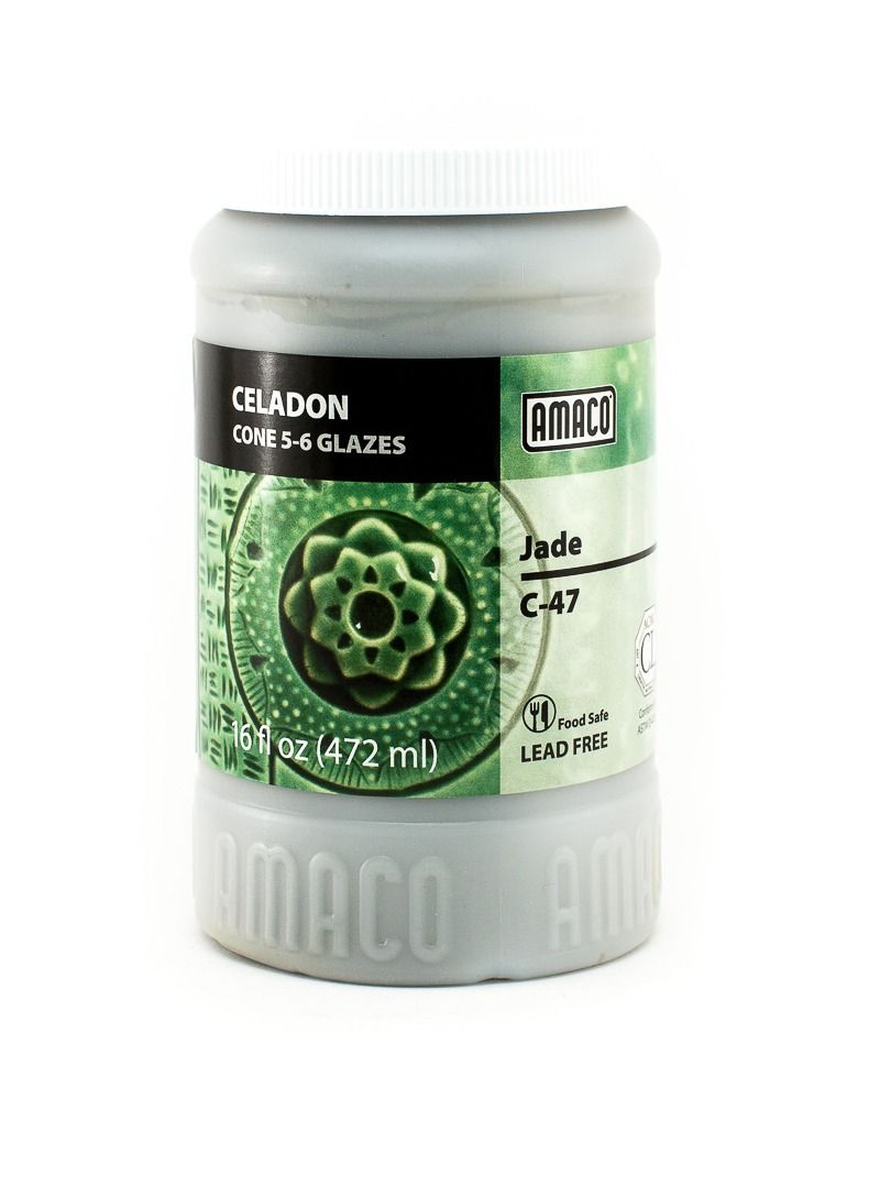 Amaco Celadon Glaze Jade C 47 High Fire Lead Free for Pottery and Ceramic - Image 1