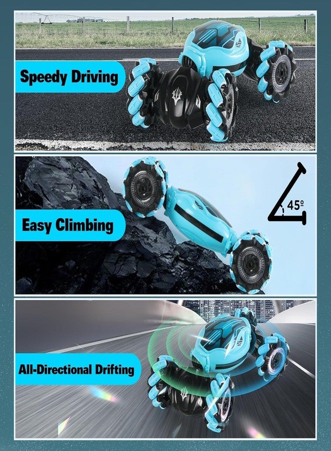 Giptoc RC Stunt Car for Boys Age 8-12 - 2.4GHz Remote Control Toy with Hand Gesture Control, LED Lights, Music, 4WD Climbing Off-Road Vehicle - Image 5