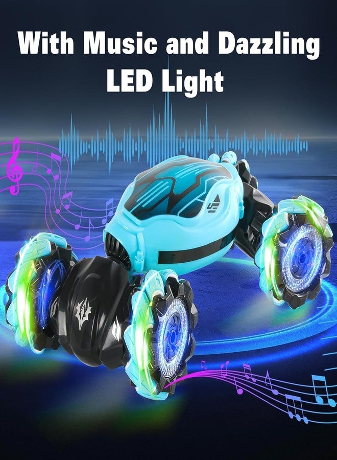Giptoc RC Stunt Car for Boys Age 8-12 - 2.4GHz Remote Control Toy with Hand Gesture Control, LED Lights, Music, 4WD Climbing Off-Road Vehicle - Image 2
