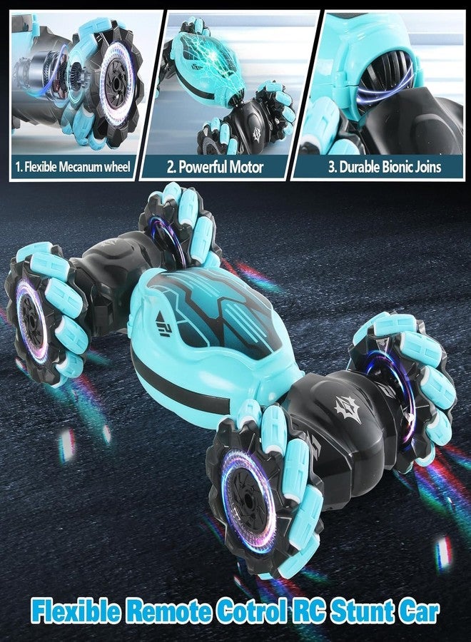 Giptoc RC Stunt Car for Boys Age 8-12 - 2.4GHz Remote Control Toy with Hand Gesture Control, LED Lights, Music, 4WD Climbing Off-Road Vehicle - Image 3