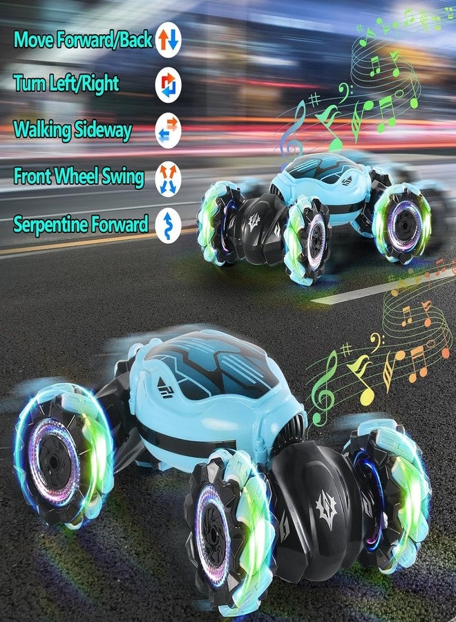 Giptoc RC Stunt Car for Boys Age 8-12 - 2.4GHz Remote Control Toy with Hand Gesture Control, LED Lights, Music, 4WD Climbing Off-Road Vehicle - Image 4
