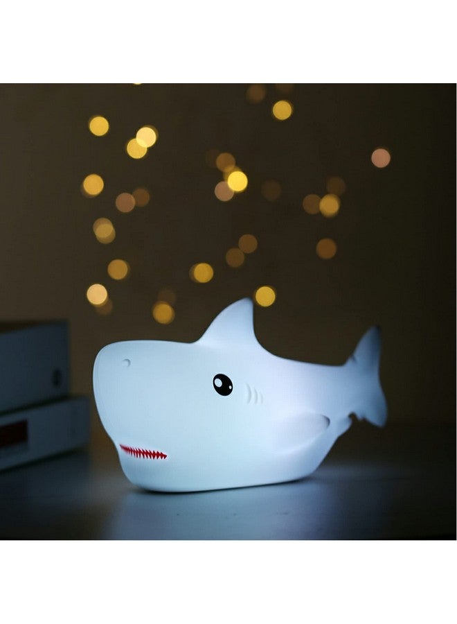 TriPro Shark Silicone Nursery Night Light Beach Room Decor Desk Lamp Bedroom Decorations - Image 1