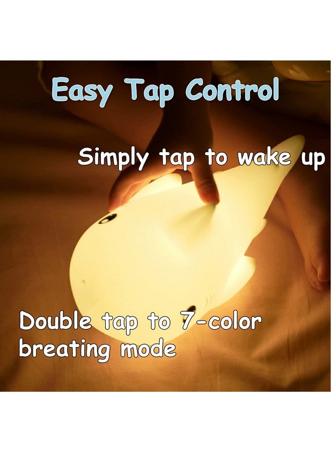 TriPro Shark Silicone Nursery Night Light Beach Room Decor Desk Lamp Bedroom Decorations - Image 4