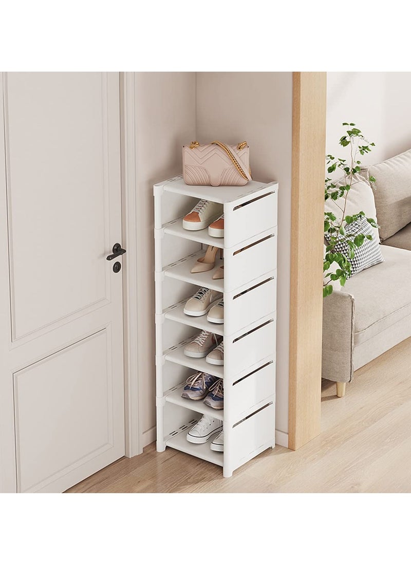 ميكسد رفوف تخزين الأحذية مع مدخل الطابق 7 ( الطابق 7 ، أبيض ) - Image 1