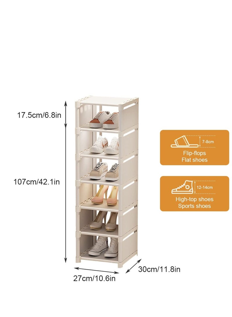 ميكسد رفوف تخزين الأحذية مع مدخل الطابق 7 ( الطابق 7 ، أبيض ) - Image 2