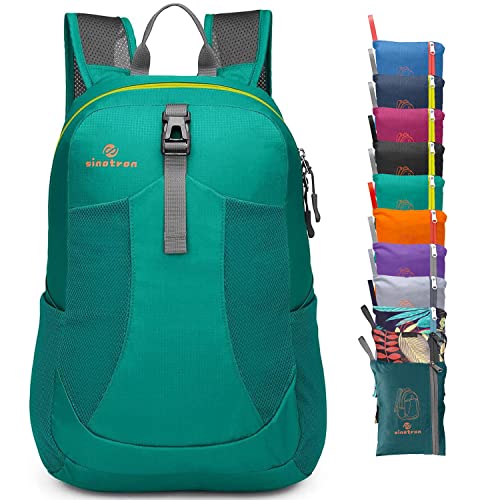 sinotron Lightweight Packable Backpack,Small Foldable Hiking Backpack Day Pack for Travel Camping Outdoor Vacation(Green) - Image 1