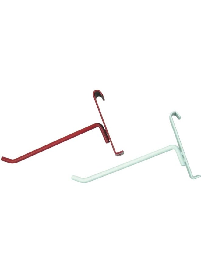 ROBUSTLINE Display Hook For Jali Slatwall Panel Hook Display Hooks For Panel Retail And Exhibition Products Display Perfectly Item& Products For Your Room Garage 2Inch 4Pcs Red