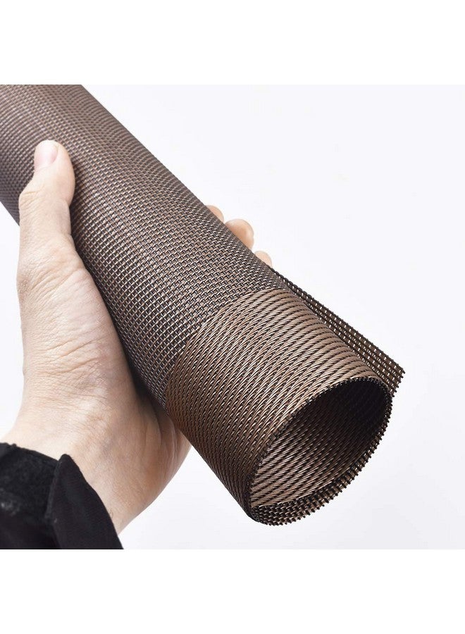 P-Plus International Placemat, Set of 8, Crossweave Vinyl Woven Table Mats, Insulation Washable Table Mats Set (Brown) - Image 4