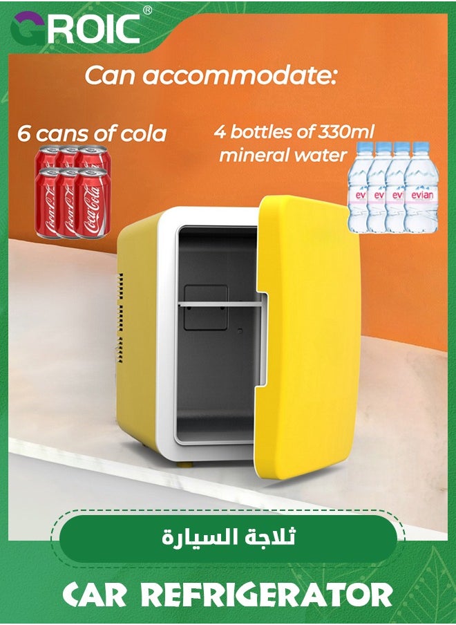 GROIC 6L Mini Fridge, Portable Cooler Fridge for Car, Office, Bedroom, Compact Car Refrigerators for Food, Drinks,  Travel or Cool Small Makeup Fridge for Cosmetics, Skin Care and Food  - Image 5