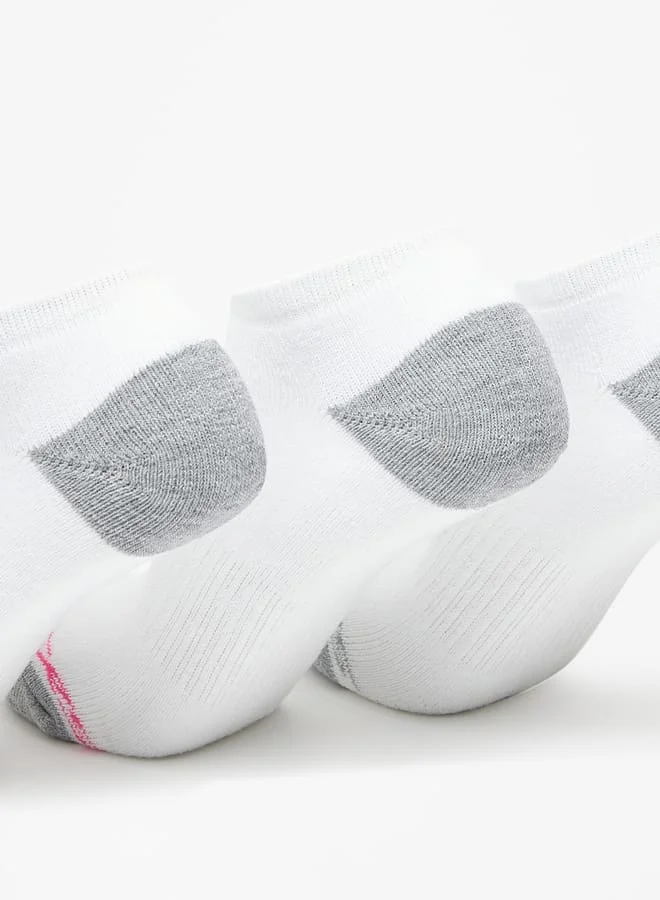 SKECHERS  Women Logo Print Ankle Length Socks - Set of 3 for Women | Best Price UAE