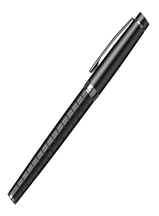 Scrikss Brass Medium Nib Fountain Ink Pen with Converter Matt Black Inkpen Honour 38 Series Premium Metal Pen for Writing - Image 5