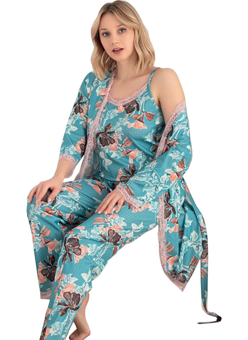 Women's 3-Piece Pegasus Pajama Set with Rope Strap Lace Detailed Viscose Dressing Gown - Dowry Set - pzsku/Z48A5509B805FEC062392Z/45/_/1729182168/f14a9821-a2b8-4b68-9d66-934ebc4c67d1