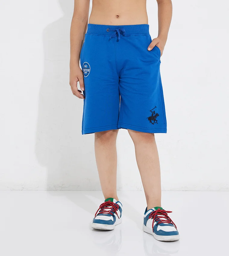 بيفرلي هيلز بولو كلوب شورت بخصر مطاطي بقصة عادية من بيفرلي هيلز بولو كلوب