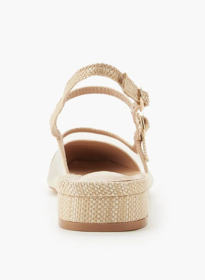Celeste IVORY Women Textured Buckle Closure Sandals for Women | Best Price UAE