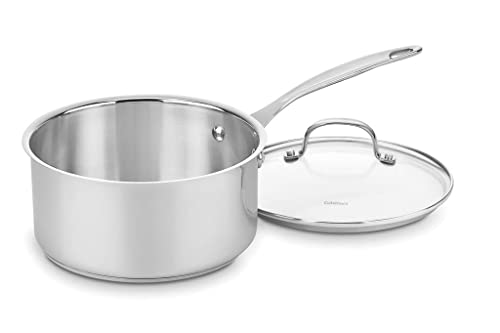 Cuisinart قدر كوزينارت مع غطاء، مجموعة أواني الطهي من الفولاذ المقاوم للصدأ، 3-كوارت، 7193-20 - Image 3