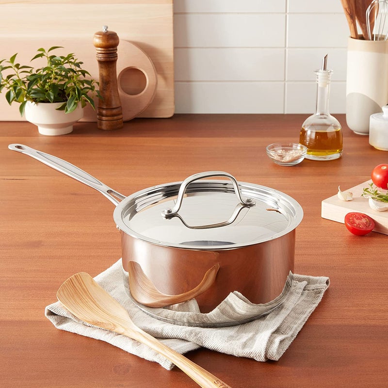 Cuisinart قدر كوزينارت مع غطاء، مجموعة أواني الطهي من الفولاذ المقاوم للصدأ، 3-كوارت، 7193-20 - Image 2