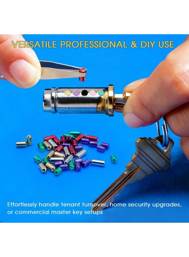 Hoeine Universal Rekeying Kit for Schlage Locks | Complete Lock Pinning Kit Includes Master, Bottom & Top Pins and Springs Professional Door Lock Re-Key Kit for Home & Commercial Security - Image 5