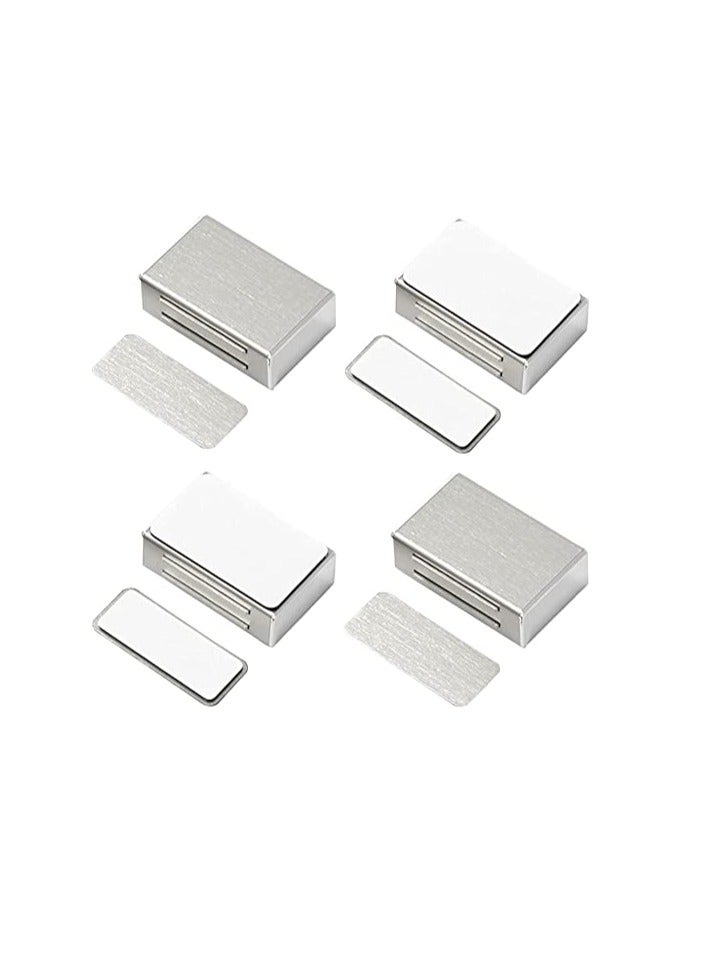 SOLARAE Magnetic Door Catch, Strong Drawer Magnetic Latches Kitchen Cabinet Magnets, Cabinet Door Magnet Latch Stainless Steel Kitchen Magnetic Latch for Cupboard, Drawer (4 Pack) - Image 1