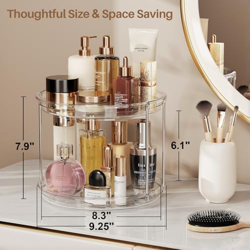 LAMU منظم لامو دوار ذو طبقتين 9.25'' لبهارات المطبخ - Image 4