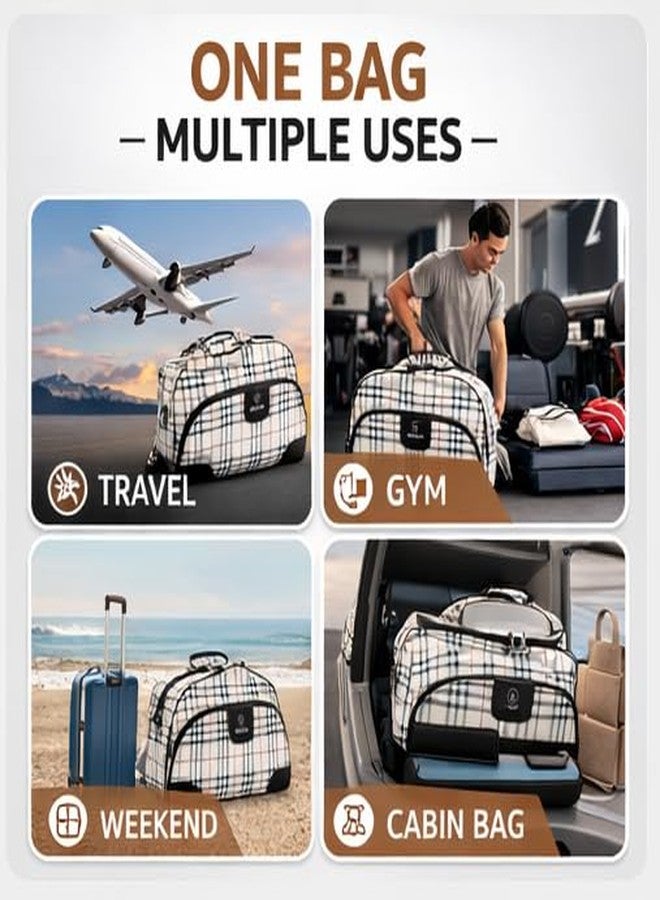 Tinth Travel Duffle Bag for Women & Men | Lightweight Cabin Luggage Bag | Large Capacity Weekend Travel Bag | Waterproof Carry On Gym & Sports Duffel Bag - Image 3