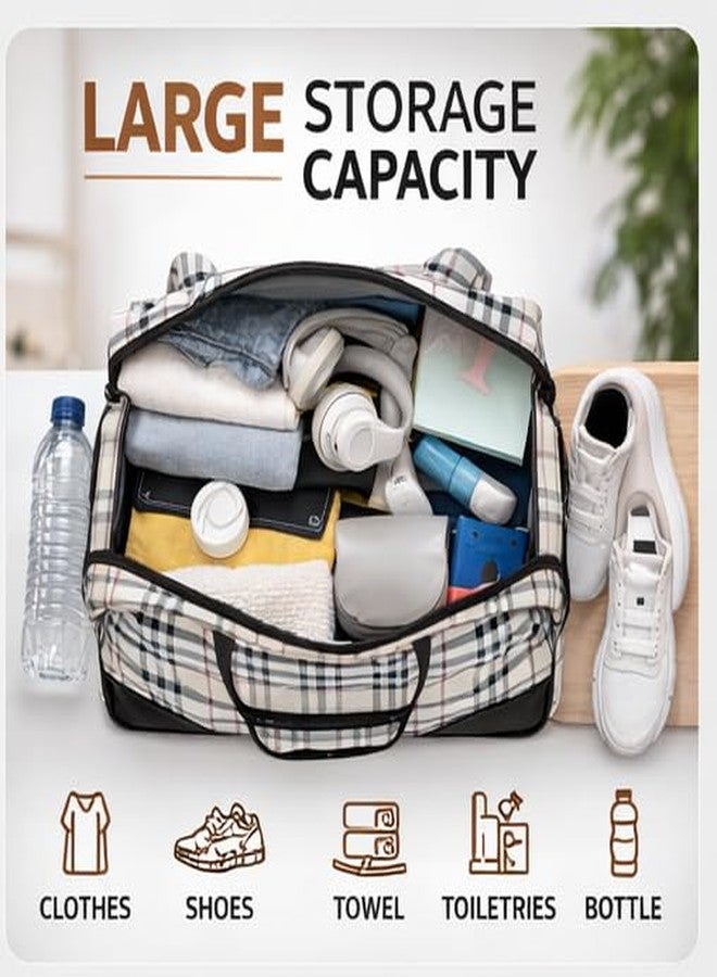 Tinth Travel Duffle Bag for Women & Men | Lightweight Cabin Luggage Bag | Large Capacity Weekend Travel Bag | Waterproof Carry On Gym & Sports Duffel Bag - Image 4