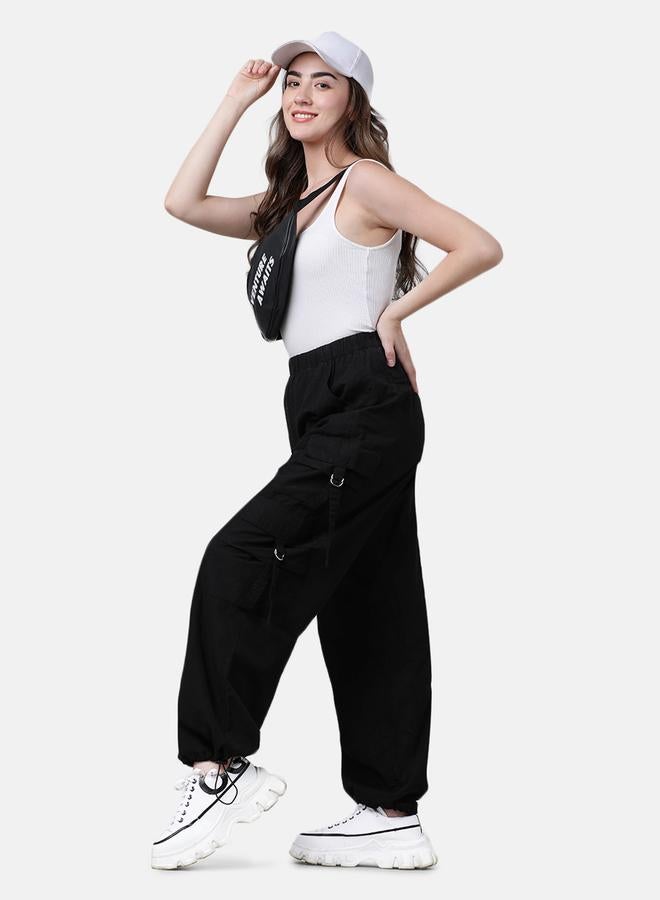 Take Two Women Cargo Loose Fit Parachute Pants - Image 4