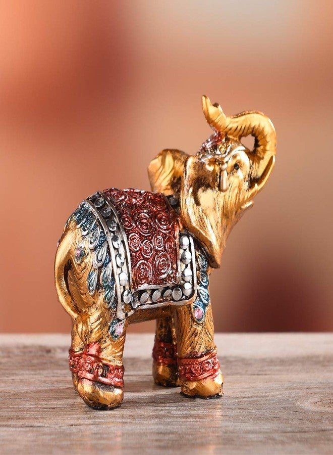 BRASSTAR Resin Elephants Family Seven Golden Statue Animal Figurine Home Office Feng Shui Decor Collection Gift TQZDPT13 - Image 5