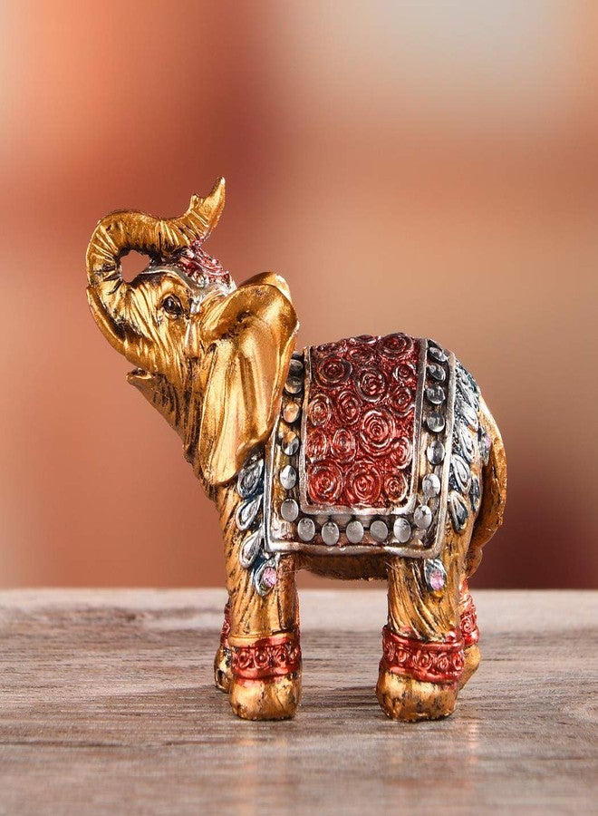 BRASSTAR Resin Elephants Family Seven Golden Statue Animal Figurine Home Office Feng Shui Decor Collection Gift TQZDPT13 - Image 3