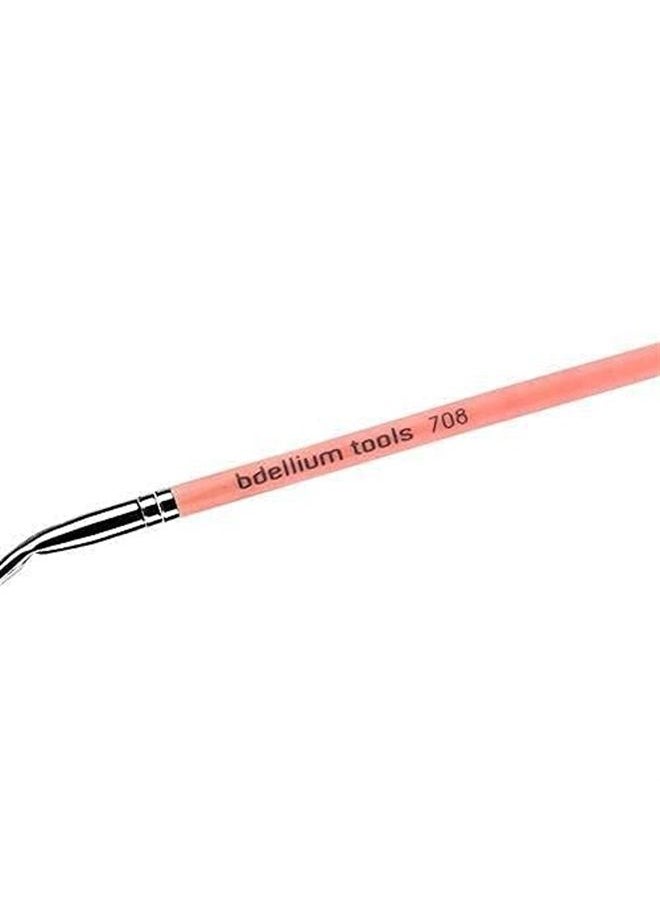 Bdellium Tools Bdellium Tools Professional Makeup Brush Pink Bambu Series - Bent Eyeliner 708  - Image 3