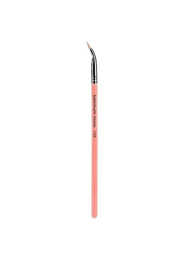 Bdellium Tools Bdellium Tools Professional Makeup Brush Pink Bambu Series - Bent Eyeliner 708  - Image 1