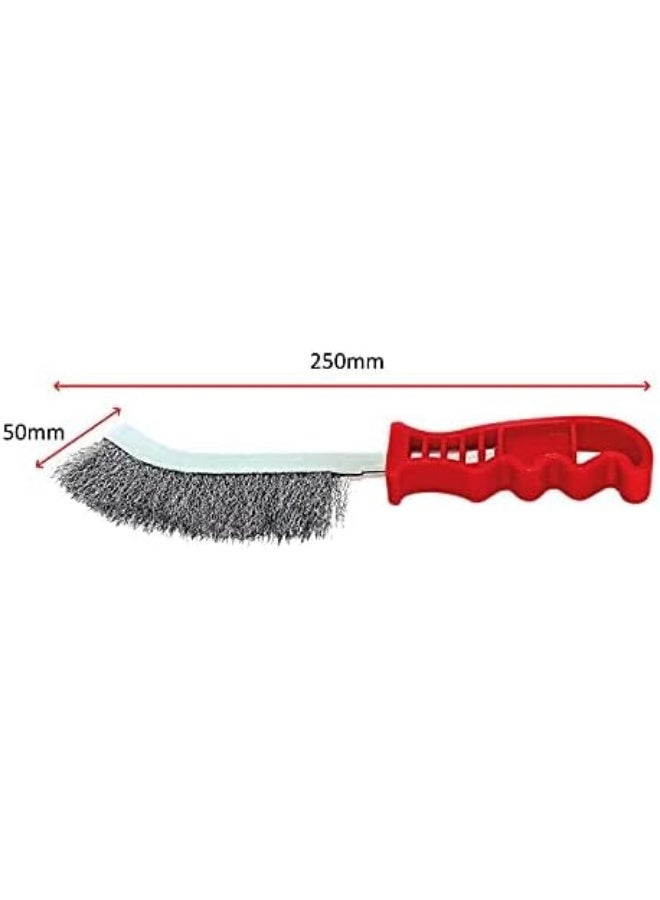 Beorol فرشاة يد سلكية مطلية بالفولاذ مع مقبض PVC لتنظيف الصدأ والخبث - Image 5