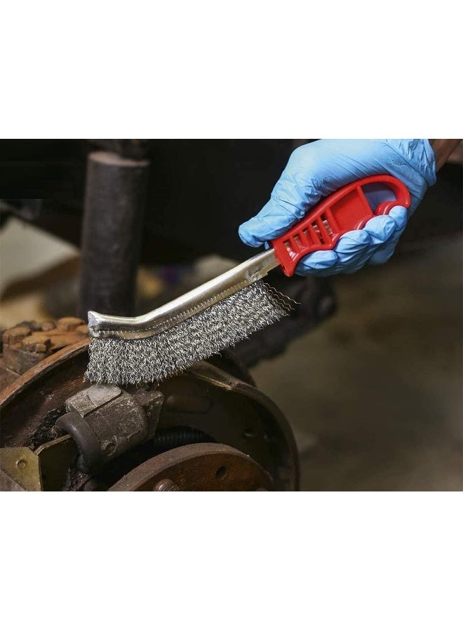 Beorol فرشاة يد سلكية مطلية بالفولاذ مع مقبض PVC لتنظيف الصدأ والخبث - Image 4