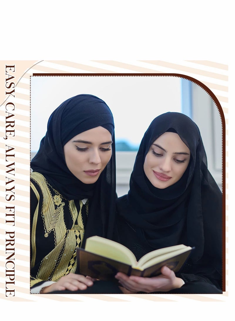 Barakah Soft Chiffon Hijab Scarf for Women with Tie Back Undercap - Available in Multiple Solid Colors for Instant Style - Image 5