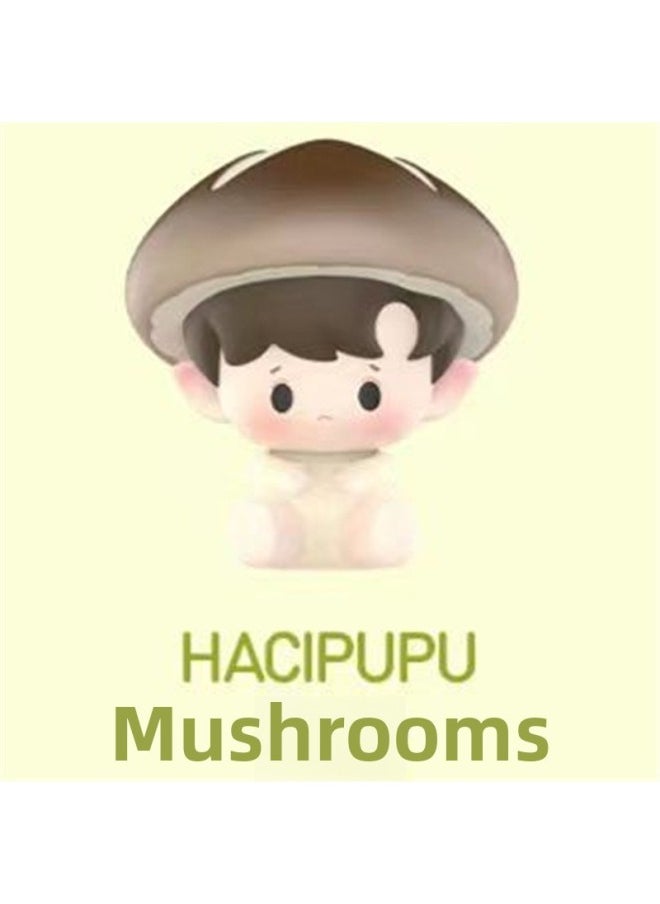 Genuine Bubble Mart POP Mushroom Elf Series Doll Moe Bubble Matt Moe Blind Box Doll-Color:HACI  - Image 1
