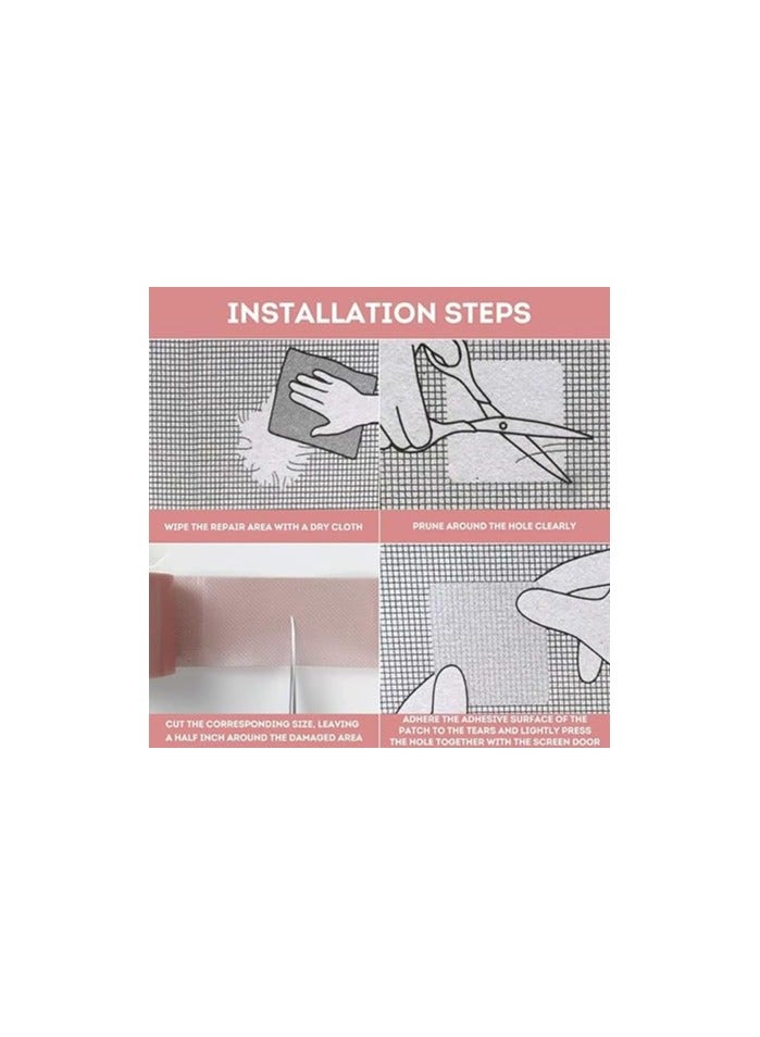 Mesh Screen Repair Patch – Quick and Easy Fix for Holes and Tears - Image 2