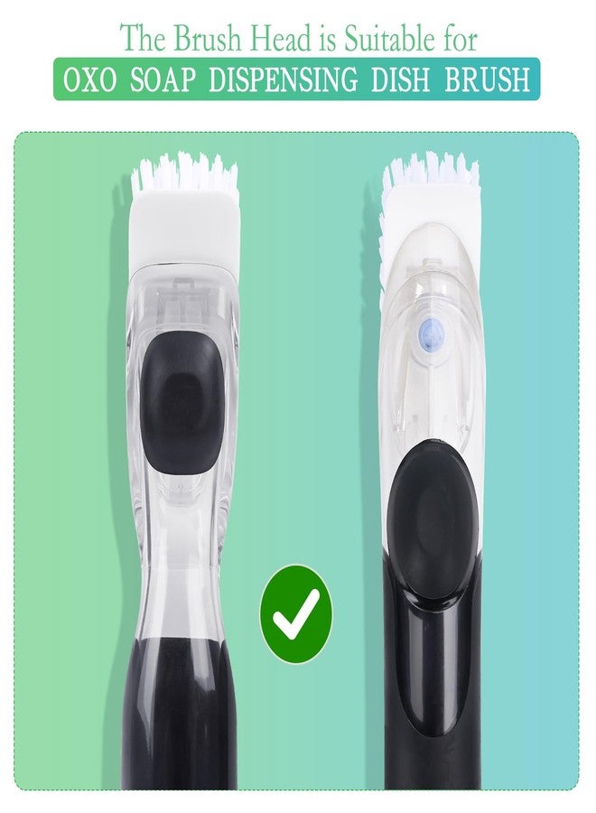 RIMAY New Brush Refills for OXO New Soap Dispensing Dish Brush - 4 Pack Dish Brush Cleaning Soap Dispensing Head Replacement for Scrubber - Image 2