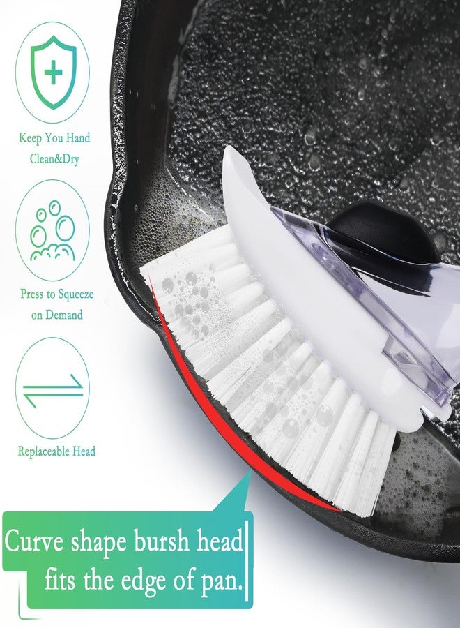 RIMAY New Brush Refills for OXO New Soap Dispensing Dish Brush - 4 Pack Dish Brush Cleaning Soap Dispensing Head Replacement for Scrubber - Image 3
