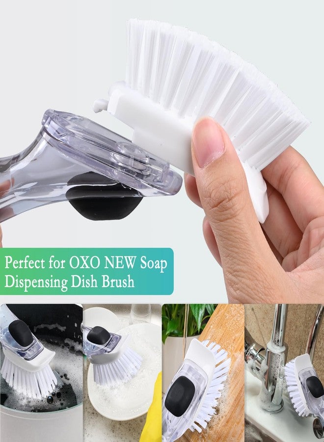 RIMAY New Brush Refills for OXO New Soap Dispensing Dish Brush - 4 Pack Dish Brush Cleaning Soap Dispensing Head Replacement for Scrubber - Image 4