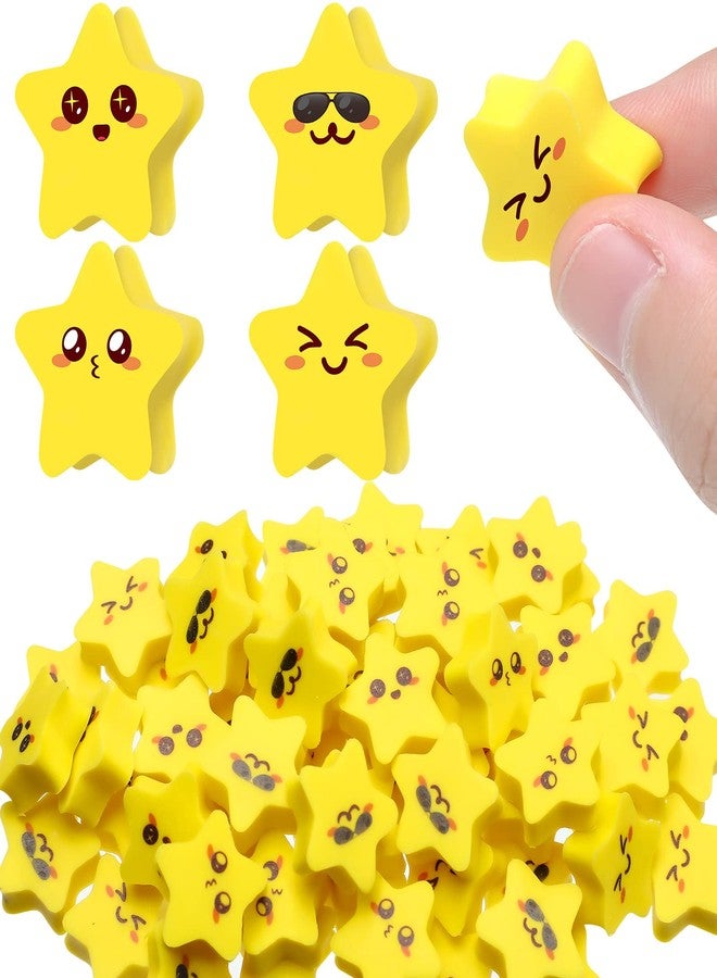 PerKoop 60 Pcs Mini Star Erasers Cute Star Erasers Bulk for School Classroom Students Rewards Prizes Office Desk Party Favors - Image 1