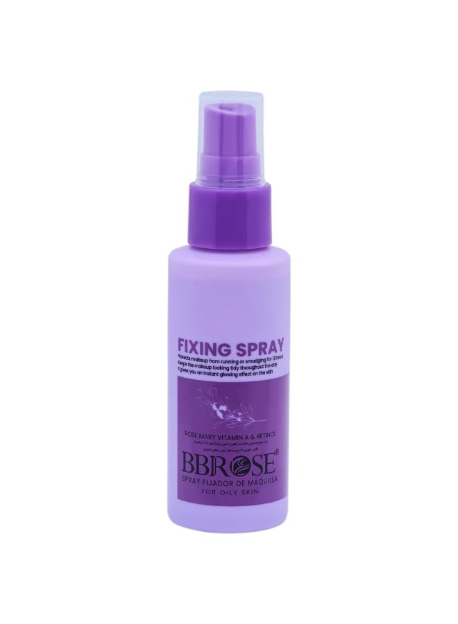BBROSE Rosemary Vitamin A & Retinol Fixing Spray (60ml) | 18-Hour Makeup Protection from Smudging & Running | Long-Lasting & Oil-Control Formula | Instant Glow for a Fresh Look - Image 1