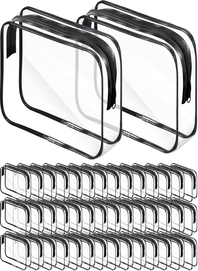 Reginary 36 Pieces Clear Makeup Bags Bulk Travel Toiletry Bags Transparent Cosmetic Pouches with Zipper Waterproof Portable PVC Plastic Zippered Organizer Cases for Women Men Vacation Travel Bathroom - Image 1