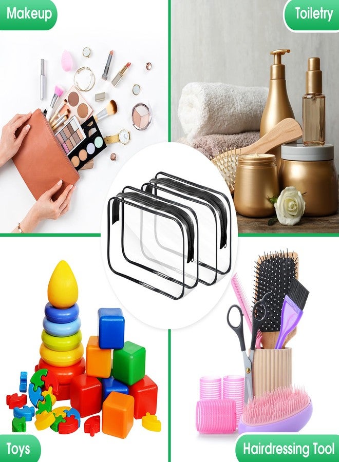 Reginary 36 Pieces Clear Makeup Bags Bulk Travel Toiletry Bags Transparent Cosmetic Pouches with Zipper Waterproof Portable PVC Plastic Zippered Organizer Cases for Women Men Vacation Travel Bathroom - Image 4