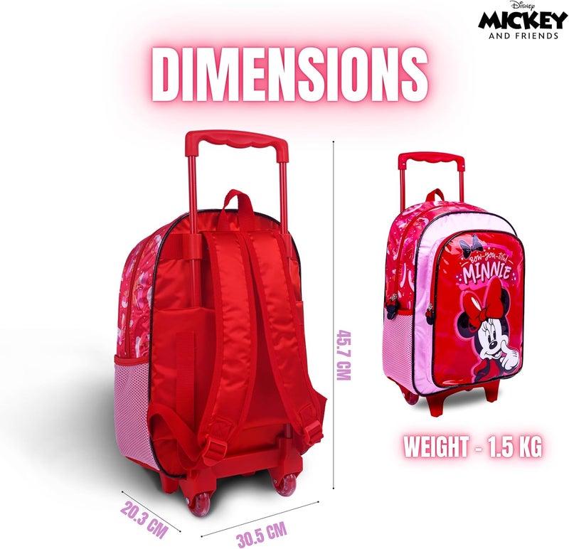 ترو كير مجموعة حقيبة مدرسية ديزني ميني ماوس للأطفال 3 في 1، مقاس 16 بوصة - حقيبة ظهر مريحة، حقيبة غداء معزولة، وحافظة أقلام، خفيفة الوزن، للطلاب من سن 6 سنوات فما فوق - مثالية للسفر والمدرسة، للبنات - Image 5